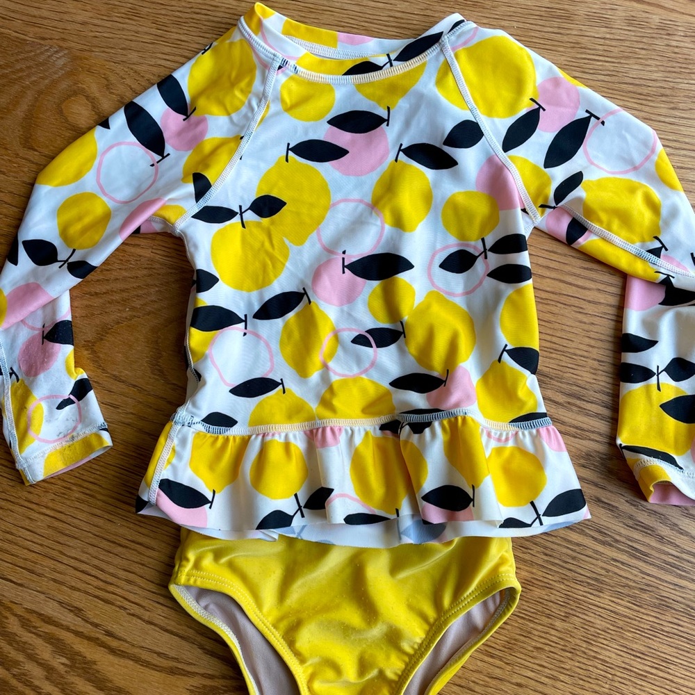 Tea Collection swim suit bottom and sun shirt top in 3T.